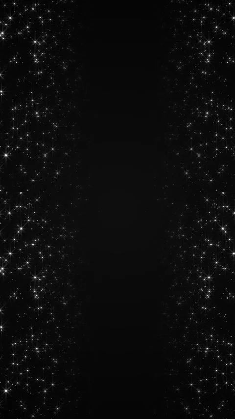 Dark silver star frame glowing side particles, soft black center, clean copy spa Stock Footage 340457368