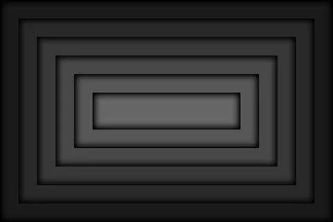Dark simple modern background vector teplate. Black rectangle overlapped layers Stock Illustration