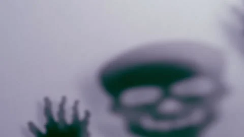 Dark skeleton ghost shadow waving Stock Footage 224140639