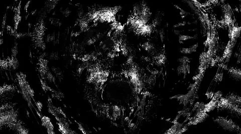 Dark skull of screaming corpse. Black and white illustration in horror fantas Stock Illustration