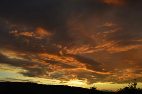 Dark sky after sundown Stock Photos