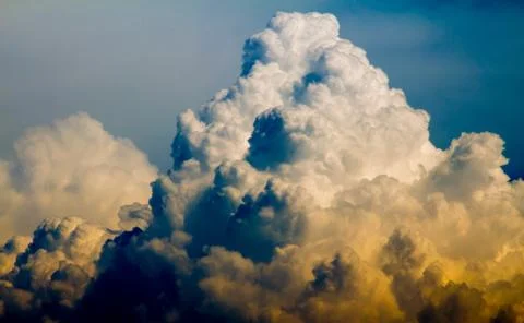 The Dark sky with big cloud and be overcast Stock Photos