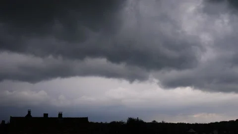 Dark sky bird crossing Stock Footage 130658646