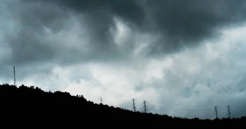 Dark sky cloud background epic storm Stock Footage 222144093