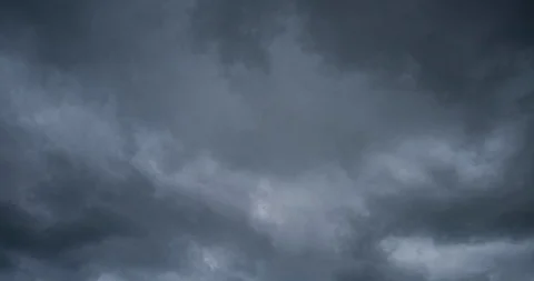 Dark sky cloud time lapse motion, clouds cloudy timelapse fast grey gray rain 4k Stock Footage 125965611