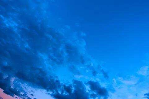 Dark sky with clouds afrer sundown Stock Photos