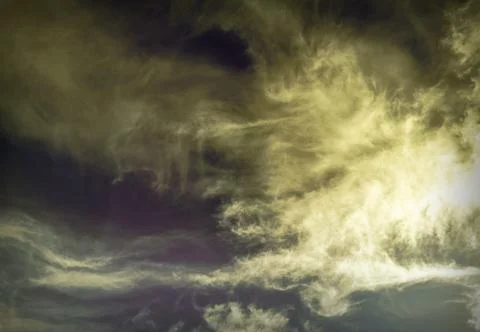 Dark sky with clouds, background for design, decoration or wallpaper. Stock Photos