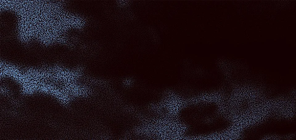 Dark Sky with Clouds Halftone Vector Background. Trendy Backdrop for Your B.. Stock Illustration