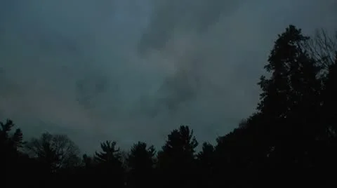 Dark sky over forest (LP-Voorhees-026) Stock Footage 8928129