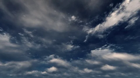 Dark sky stark white grey apocalyptic cinematic rain storm clouds seamless loop Stock Footage 108279708