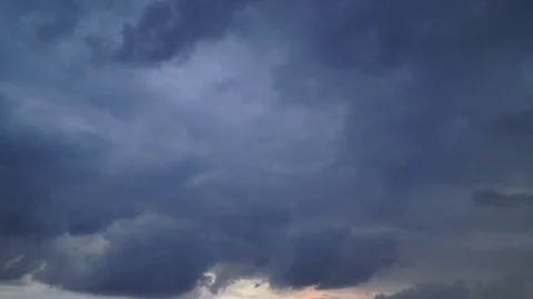 Dark Sky Storm Clouds - Dramatic Time Lapse Stock Footage 79604655