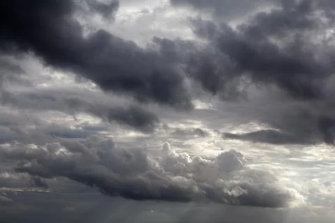 Dark sky with storm clouds Foto stock