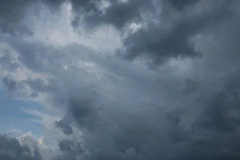 Dark sky with storm clouds Stock Photos