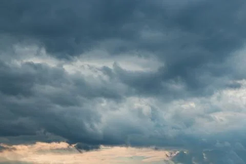 Dark sky with storm clouds Stock Photos