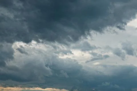Dark sky with storm clouds Stock Photos