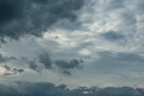 Dark sky with storm clouds Stock Photos