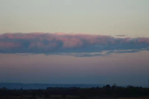 Dark sky before the sun goes down Stock Photos