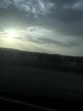 The dark sky with sunlight Stock Photos