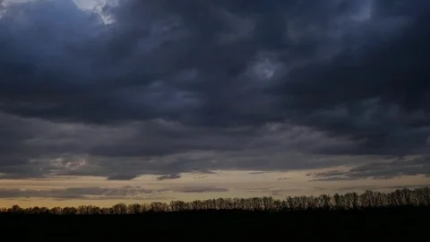 Dark sky sunset Stock Footage 75431351