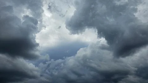 Dark sky before a thunderstorm, clouds, background. epic storm, tropical sunset 스톡 사진