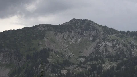 Dark Sky Timelapse of Rain Clouds over Utah Mountains Stock Footage 85031063