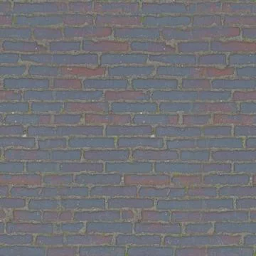 Dark Slate Clinker Brick Pavement Top Down Seamless Texture Map Foto stock