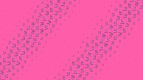 Dark slim chevrons sweep through two broad diagonal bands on a hot pink fie.. Illustrazione stock