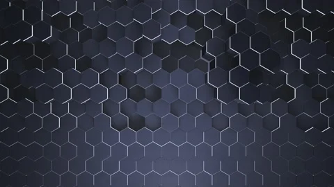 Dark small hex grid background Vídeos de archivo 166146295