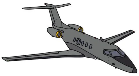 Dark small jet Stock Illustration