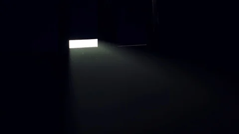 In dark small windows light silhouette hand arm lifestyle man against begin Stock Footage 105203389