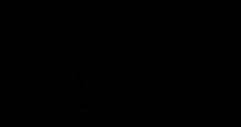 Dark smoke on black background (with alpha channel) Видео 96513834