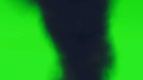 Dark Smoke Cloud Rising on Green Screen Background Stock Footage 330920407