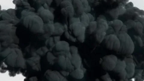 Dark Smoke Explosion Transition Stock Footage 340896038