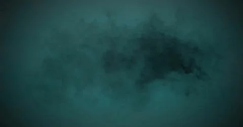 Dark smoke image spreading over teal background 스톡 일러스트