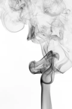 Dark smoke isolated Stock Photos