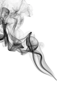 Dark smoke isolated Stock Photos