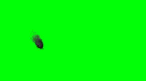 Dark Smoke or Cloud Flying Around on a Green Screen  Stock Footage 24808563