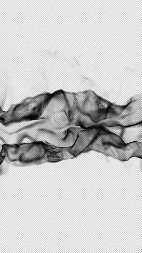 Dark Smoke Streams Flowing Toward the Center With Alpha Stock-Footage 344973133