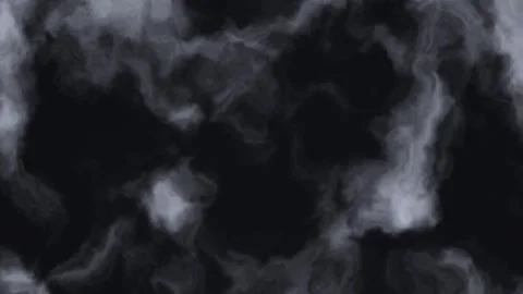 Dark smoke swirling in a pattern against a black background Stock Footage 338004281