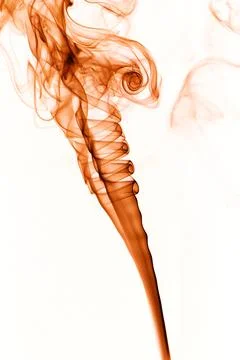 Dark smoke on a white background Stock Photos