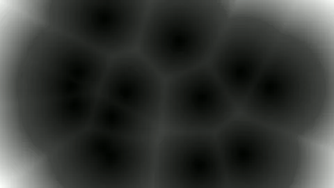 Dark smoky crystal structure with soft glowing nodes pulsing Stockbeeldmateriaal 341719875