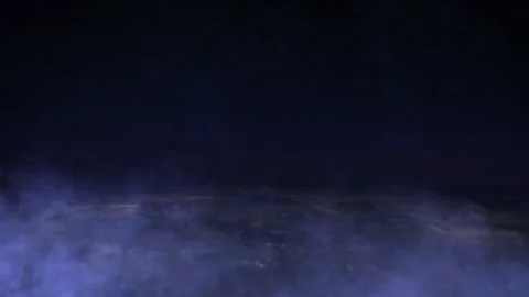 Dark Smoky Ground Background with Blue Fog and Cinematic Light Stock Footage 340374288