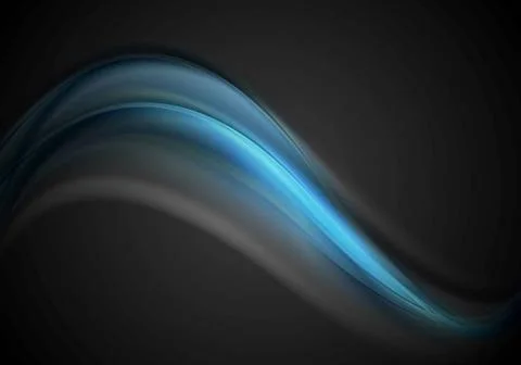 Dark smooth blue wave background Dark smooth blue wave background. Vector ... 스톡 사진