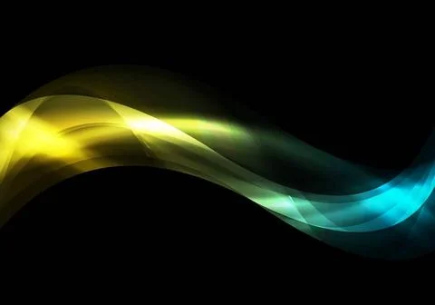 Dark smooth iridescent vector waves background Dark smooth iridescent wave... Stock Photos