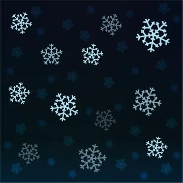 Dark snow falling vector pattern illustration Illustrazione stock