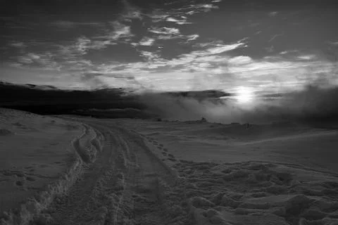 Dark snow Stock Photos