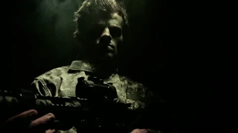 Dark soldier Stock Footage 20475160