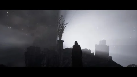 Dark Sorcerer, Surreal World Stock Footage 317465111