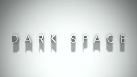 Dark Space 3D title animation with shadows on a white background Video stock 296665905