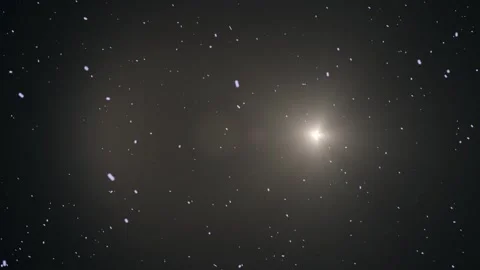 Dark space night sky motion with bright star light lens flare Stock Footage 327516759